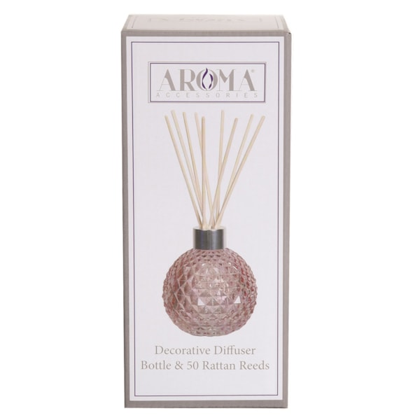 Pink Lustre Glass Reed Diffuser & 50 Rattan Reeds