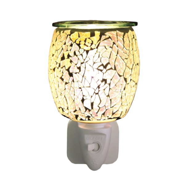 Wax Melter Plug In - Silver Glass Mosaic 12cm