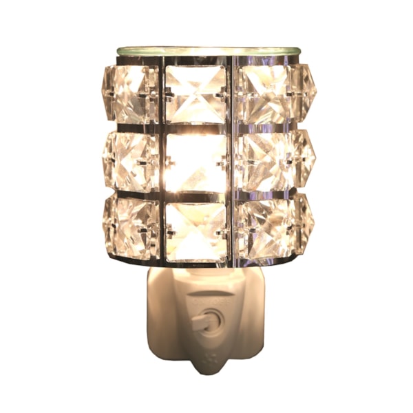 Wax Melter Plug In - Metal and Crystal 12cm