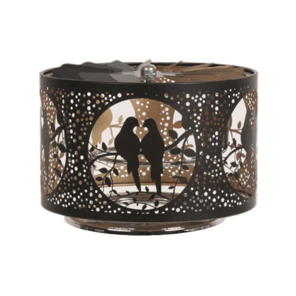 Carousel Shade Metal Silhouette - Black & Gold Doves 13cm