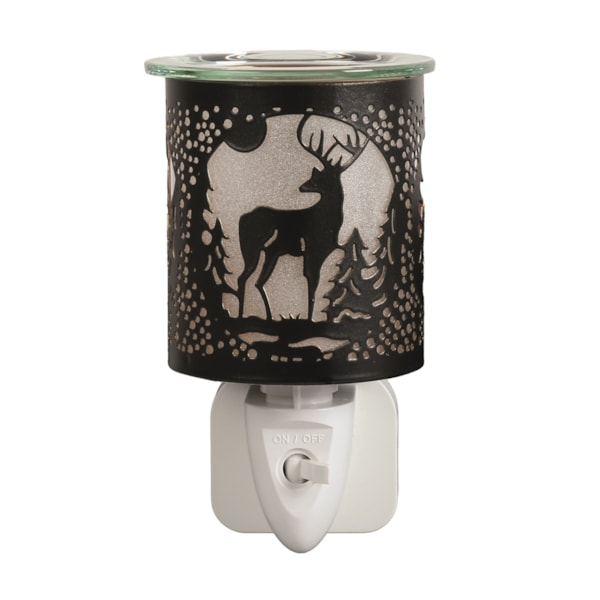 Wax Melter Plug In - Black & Gold Silhouette Stag 13cm