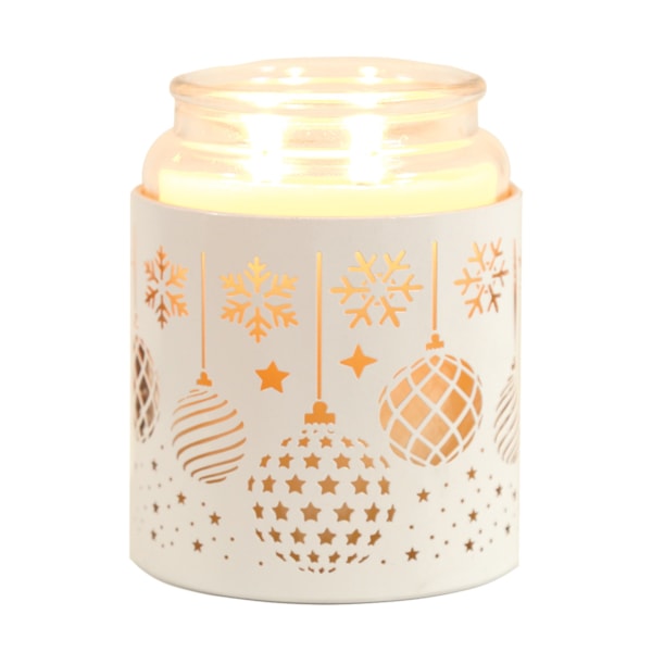 Tealight Wax Melter and Candle Holder - White Silhouette Melter Baubles