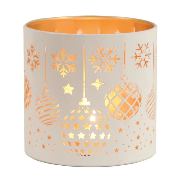 Tealight Wax Melter and Candle Holder - White Silhouette Melter Baubles