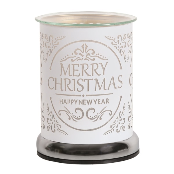 Electric Wax Melter Touch - White Silhouette Merry Christmas 17cm