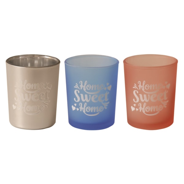 Home Sweet Home Tealight Votive Holders Set3