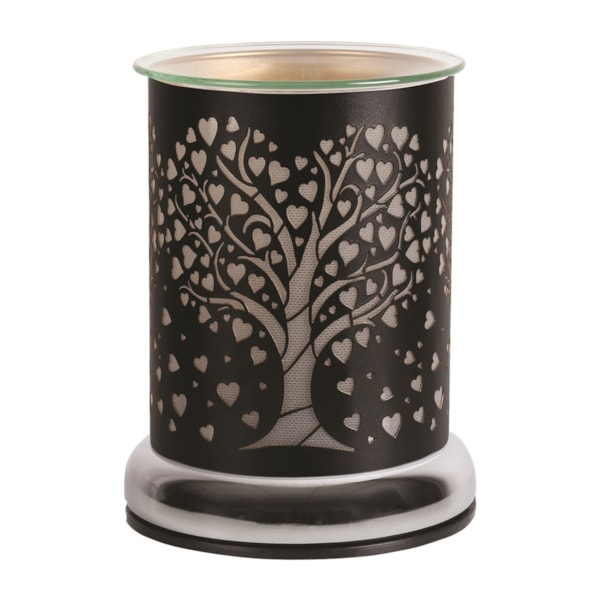 Electric Wax Melter Touch - Black Silhouette Heart Tree 17cm