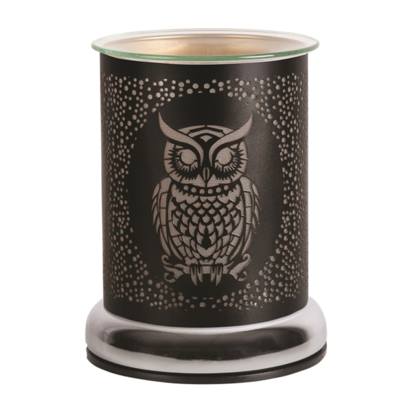 Electric Wax Melter Touch - Black Silhouette Owl 17cm