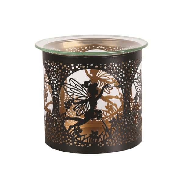 Tealight Wax Melter and Candle Holder - Black & Gold Silhouette Melter Fairy