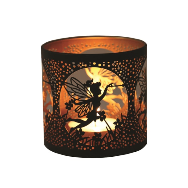 Tealight Wax Melter and Candle Holder - Black & Gold Silhouette Melter Fairy