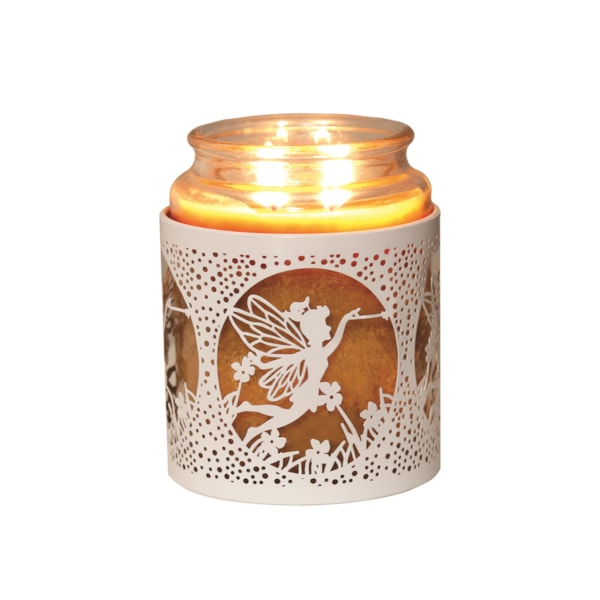 Tealight Wax Melter and Candle Holder - White & Gold Silhouette Melter Fairy