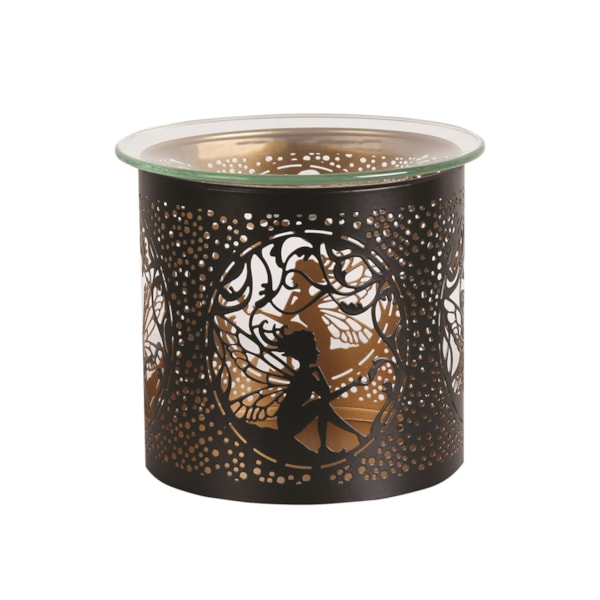 Tealight Wax Melter and Candle Holder -Black & Gold Silhouette Melter Seat Fairy