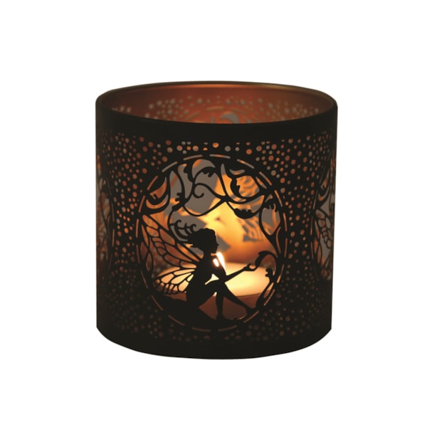 Tealight Wax Melter and Candle Holder -Black & Gold Silhouette Melter Seat Fairy