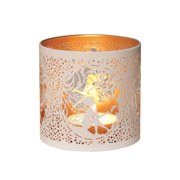 Tealight Wax Melter and Candle Holder -White & Gold Silhouette Melter seat fairy