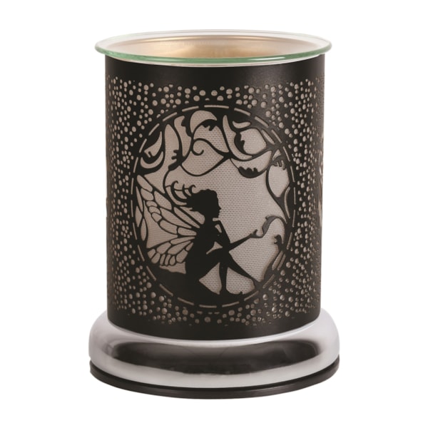 Electric Wax Melter Touch - Black Silhouette Seated Fairy 17cm