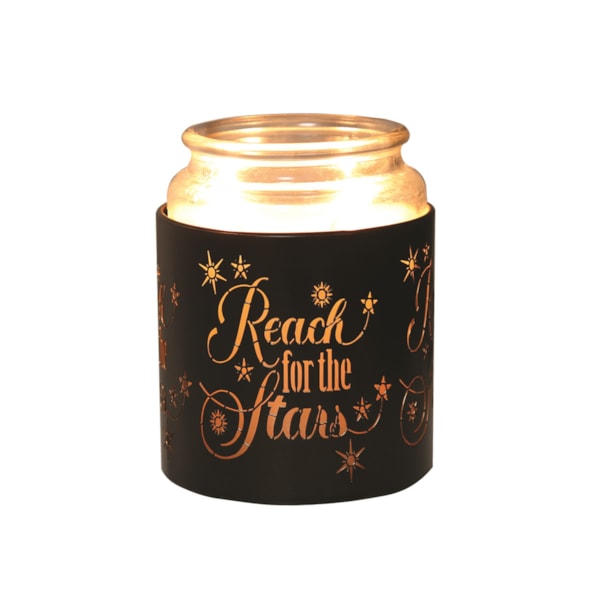 Tealight Wax Melter and Candle Holder - Black & Gold Silhouette Melter Reach