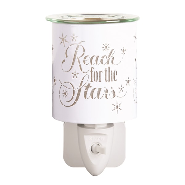 Wax Melter Plug In - White & Gold Silhouette Reach 13cm