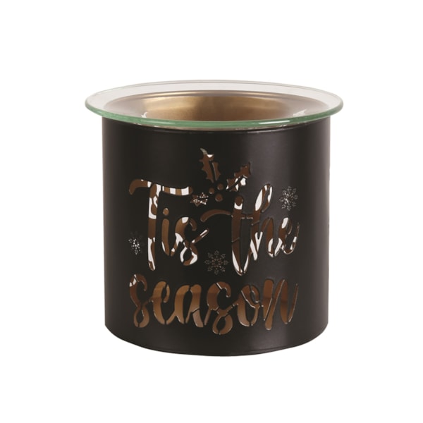 Tealight Wax Melter and Candle Holder - Black & Gold Silhouette Melter Tis the