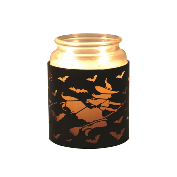 Tealight Wax Melter and Candle Holder - Black & Gold Silhouette Melter Witch