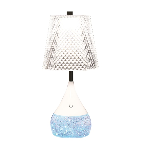 Diamond Shade LED Colour Changing Glitter Lamp 13 x 28cm