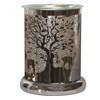 Electric Wax Melter Touch - Silver Silhouette Woodland Deer 17cm