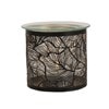 Tealight Wax Melter and Candle Holder - Black Silhouette Botanicals 10.5cm