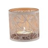 Tealight Wax Melter and Candle Holder - White Silhouette Botanicals 10.5cm