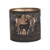 Tealight Wax Melter and Candle Holder - Black Silhouette Stag 10.5cm