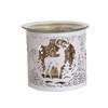 Tealight Wax Melter and Candle Holder - White Silhouette Stag 10.5cm