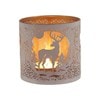 Tealight Wax Melter and Candle Holder - White Silhouette Stag 10.5cm