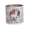 Tealight Wax Melter and Candle Holder - White Silhouette Stag 10.5cm