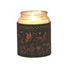 Tealight Wax Melter and Candle Holder - Black & Gold Silhouette Butterfly 10.5cm