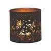 Tealight Wax Melter and Candle Holder - Black & Gold Silhouette Butterfly 10.5cm