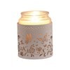 Tealight Wax Melter & Candle Holder - White & Gold Silhouette Butterfly 10.5cm