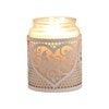 Tealight Wax Melter & Candle Holder - White & Gold Silhouette Heart 10.5cm