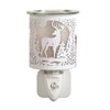 Wax Melter Plug In - White & Gold Silhouette Stag 13cm