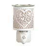 Wax Melter Plug In - White & Gold Silhouette Heart 13cm