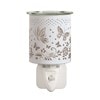 Wax Melter Plug In - White & Gold Silhouette Butterfly 13cm