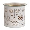 Tealight Wax Melter and Candle Holder - White Silhouette Melter Baubles