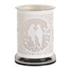 Electric Wax Melter Touch - White Silhouette Doves 17cm