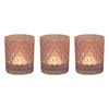 Pink Lustre Set of 3 Tealight Votive Holder