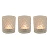 Clear Lustre Set of 3 Tealight Votive Holder