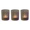 Grey Lustre Set of 3 Tealight Votive Holder