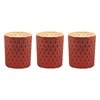 Red Lustre Set of 3 Tealight Votive Holder