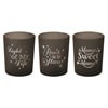 Black Sentiments Tealight Votive Holders Set3