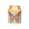 Tealight Wax Melter and Candle Holder - White & Gold Silhouette Melter Butterfly