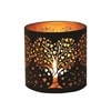 Tealight Wax Melter and Candle Holder -Black & Gold Silhouette Melter Heart Tree