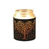 Tealight Wax Melter and Candle Holder -Black & Gold Silhouette Melter Heart Tree