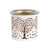 Tealight Wax Melter and Candle Holder -White & Gold Silhouette Melter Heart Tree