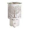 Wax Melter Plug In - White & Gold Silhouette Heart Tree 13cm