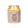 Tealight Wax Melter and Candle Holder - White & Gold Silhouette Melter Owl